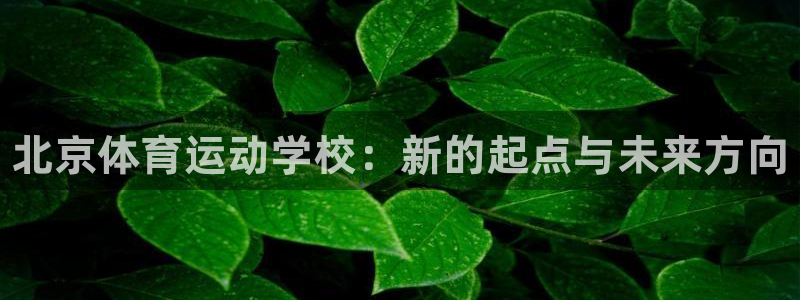 欧亿体育官方正版app官网：北京体育运动学校：新的起点与未来